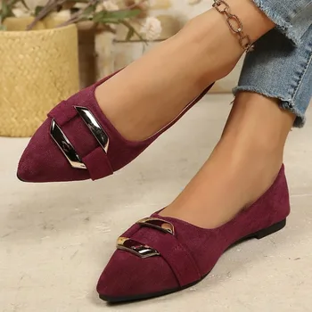 Spring and Autumn Elegant Pointed Sexy Low Heel Casual Shoes Fashionable Best Selling New Comfortable Women's Single Shoes 1