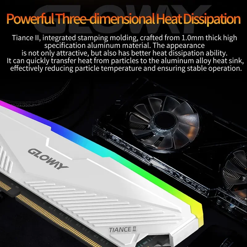 Memória Ram Dual Channel Gloway-rgb Jogos de Secretária Alto Desempenho Ddr4 3200mhz 3600mhz 16gb 8gb x Udimm - Imagem 6