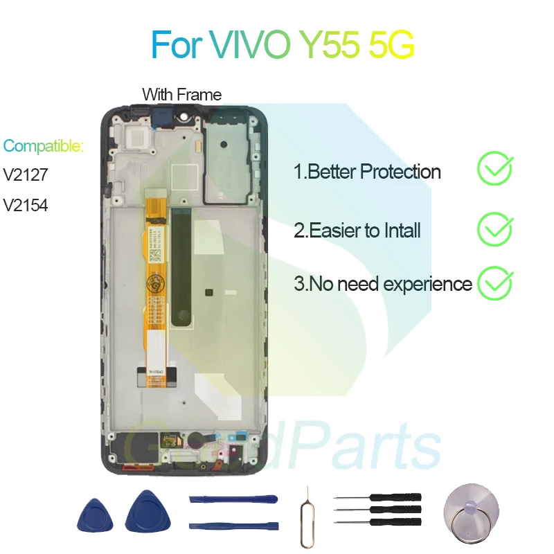 &Eacute;cran LCD Tactile Vivo Y55 5G (V2127/V2154) - Noir - NKS Center