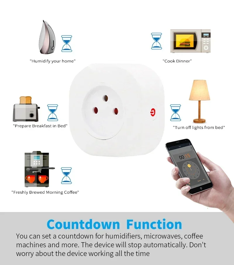 Smart WiFi Power Plug with App Control – Compatible with Alexa and Google Assistant
