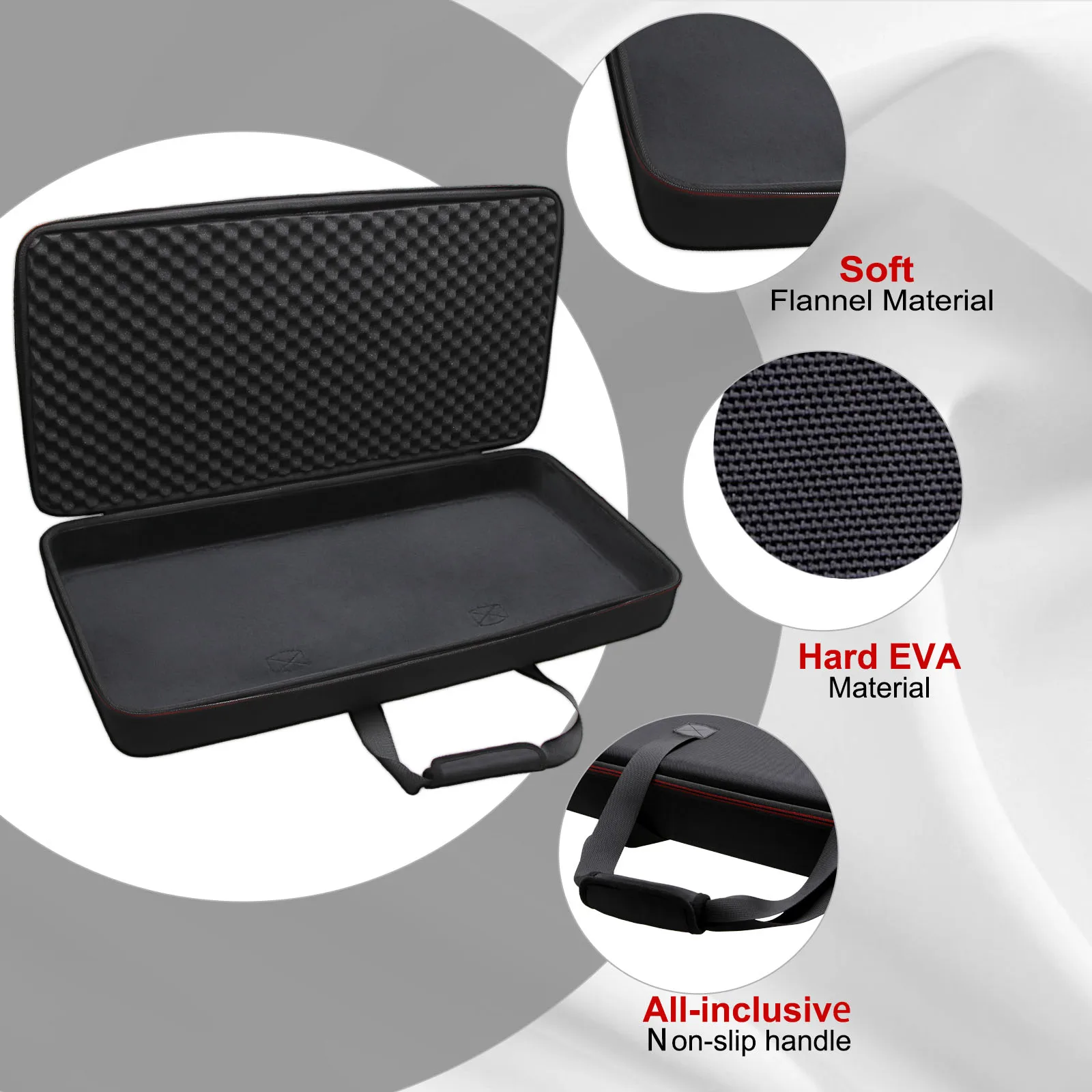 EVA Hard Case for Pioneer DJ DDJ FLX6 4 deck Rekordbox/Serato DJ Controller Protective Carrying Storage Bag(only case)