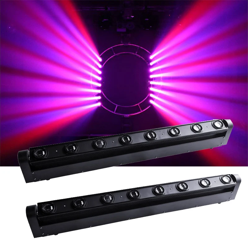 2pcs 8x12W RGBW LED Bar Beam Moving Head Light DMX Wash Effects Stage Lighting DJ Disco Party Nightclub Dance Floor Bar Lights