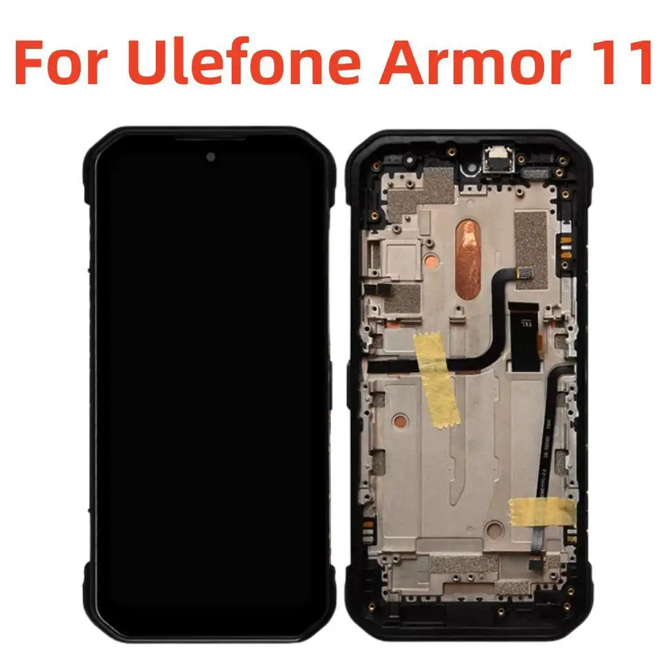 per Ulefone Power Armor X11 Cover e 2 Pezzi Pellicola Vetro Temperato, KJYF Transparent Sottile Case Anti-Shock Morbido TPU-Silicone Custodia per Ulefone Power Armor X11 (5.45) - Brillare