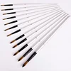 12pcs Nylon Hair Wooden Handle Watercolor Paint Brush Pen Set for Learning Diy Oil Acrylic Painting Art Paint Brushes Supplies 4