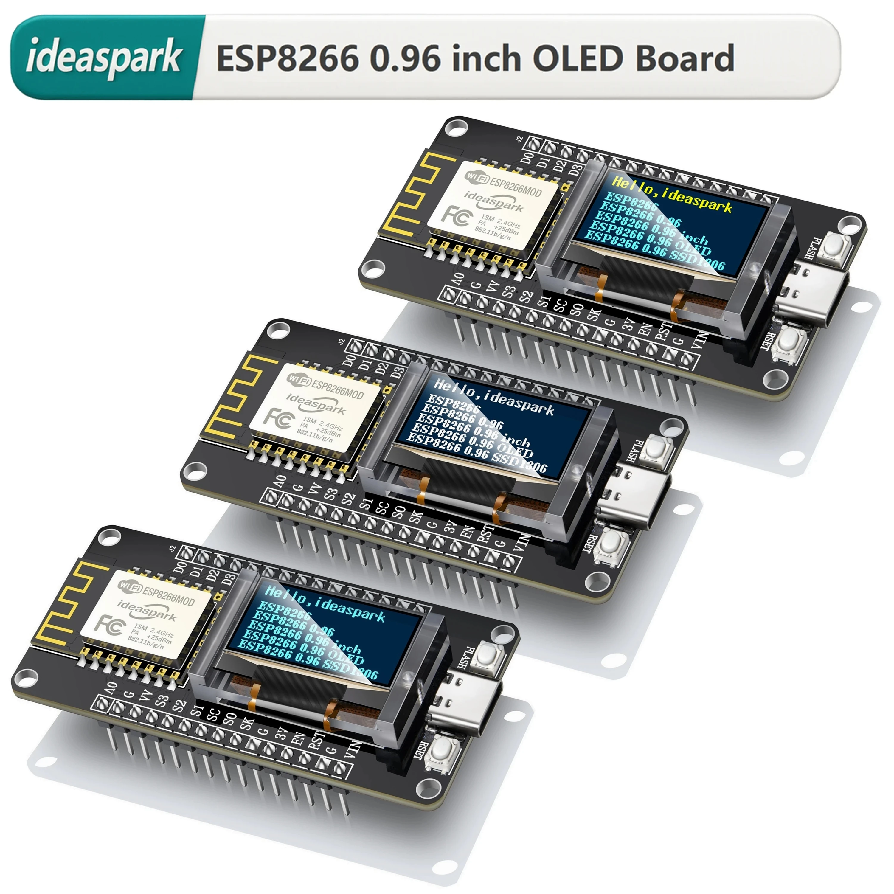 บอร์ดพัฒนา ESP8266 NodeMCU พร้อมจอ OLED 0.96 นิ้ว