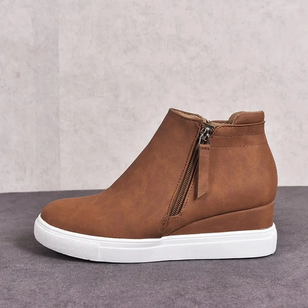 

Женские кроссовки на танкетке, дышащие удобные, Вулканизированная подошва, повседневная спортивная обувь