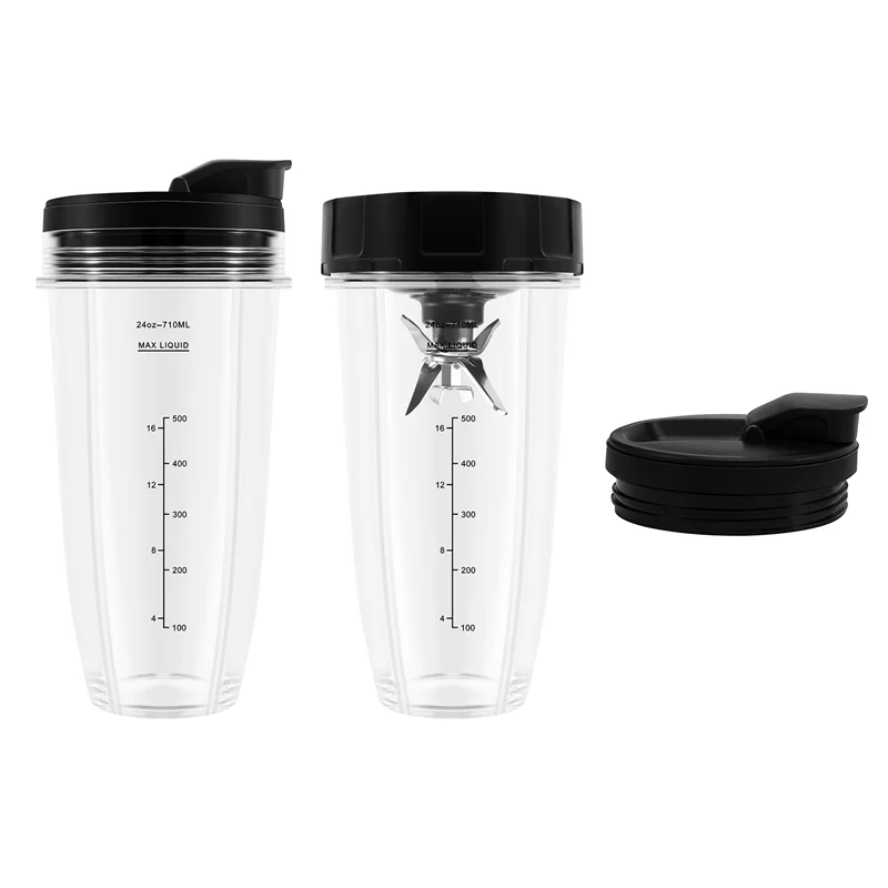 2X Blender Cup Replacement For Nutri Ninja Blender Cup, Blender Replacement  Parts, Blender Parts (24 Oz/710 Ml) - AliExpress