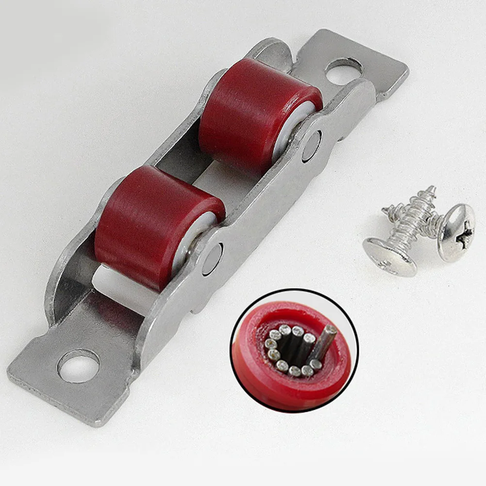 Description Picture 4 of itemHome Garden Door Sliding Roller Door Hardware Pulley Sliding Door Roller Runner Wheel Slot Wheels Stainless Steel Track Pulley