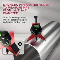 Pipe Center Finder with Adjustable Dial Bubble Protractor Essential for Pipefitters Welders to Measure Pipe Diameter 1