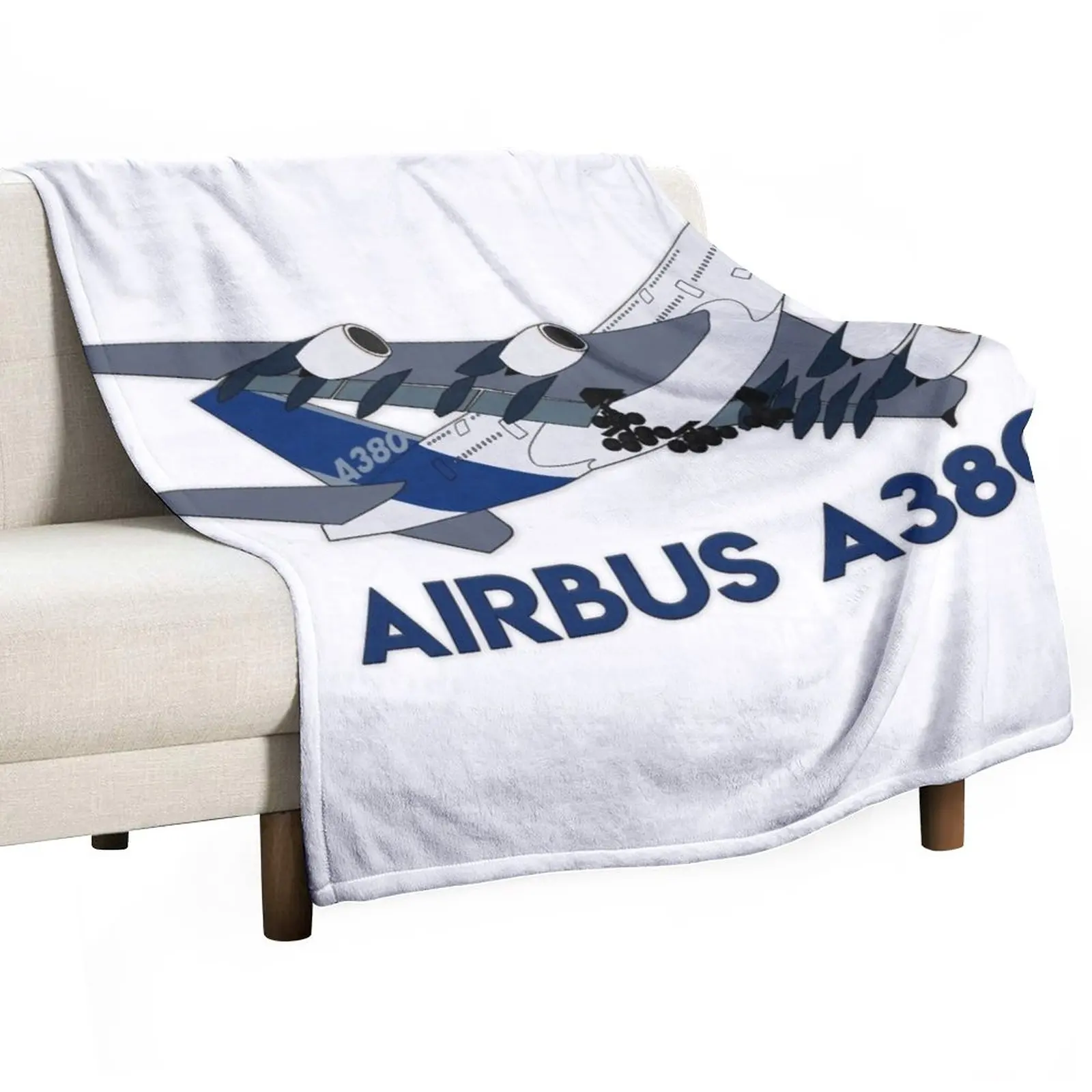 

Airbus A380 Throw Blanket Shaggy Blanket Travel Blanket