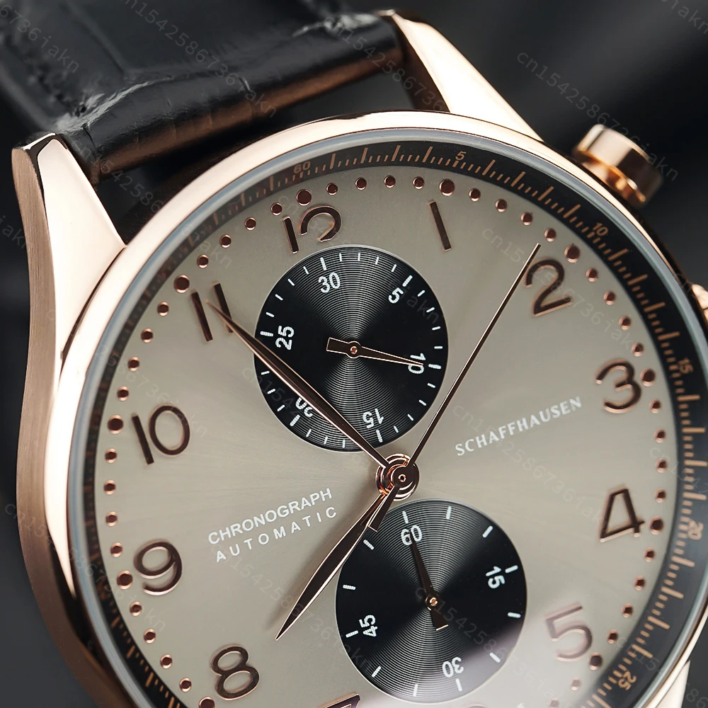 2022 Fashion New Men's Automatic Watch 44mm Sapphire Crystal Glass Stainless Steel Leather Strap Sports Leisure Waterproof