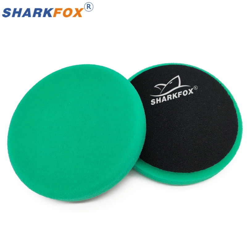 Sharkfox 5"(125mm)/6"(150mm) Car Spong Buffing Polishing Pads Car Flat Polish Pad For DA/RO/GA Car Buffer Polisher Polising/Wax 4