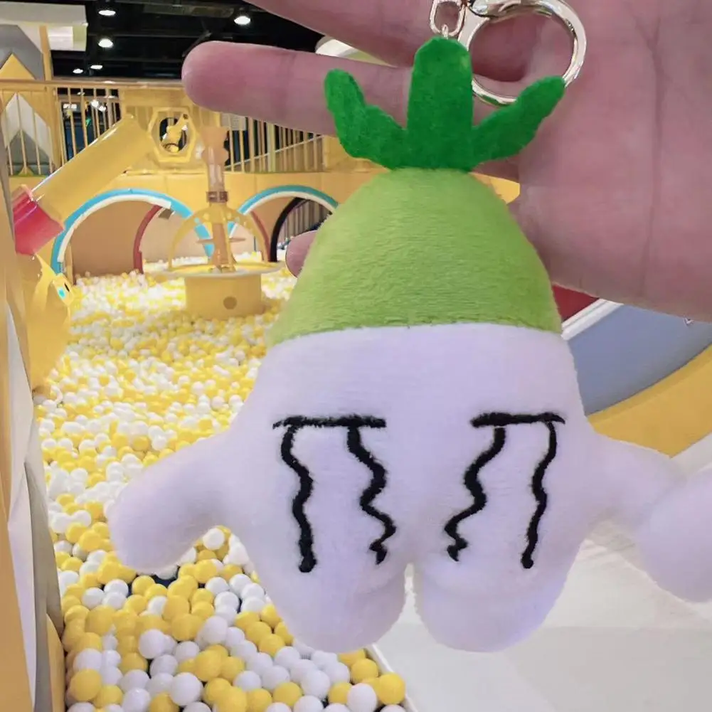 

Bag Pendant Cute Radish Plush Keychain Soft Cartoon Tears Toy Stuffed Vegetable Doll Pendant Backpack Decoration Birthday Gift