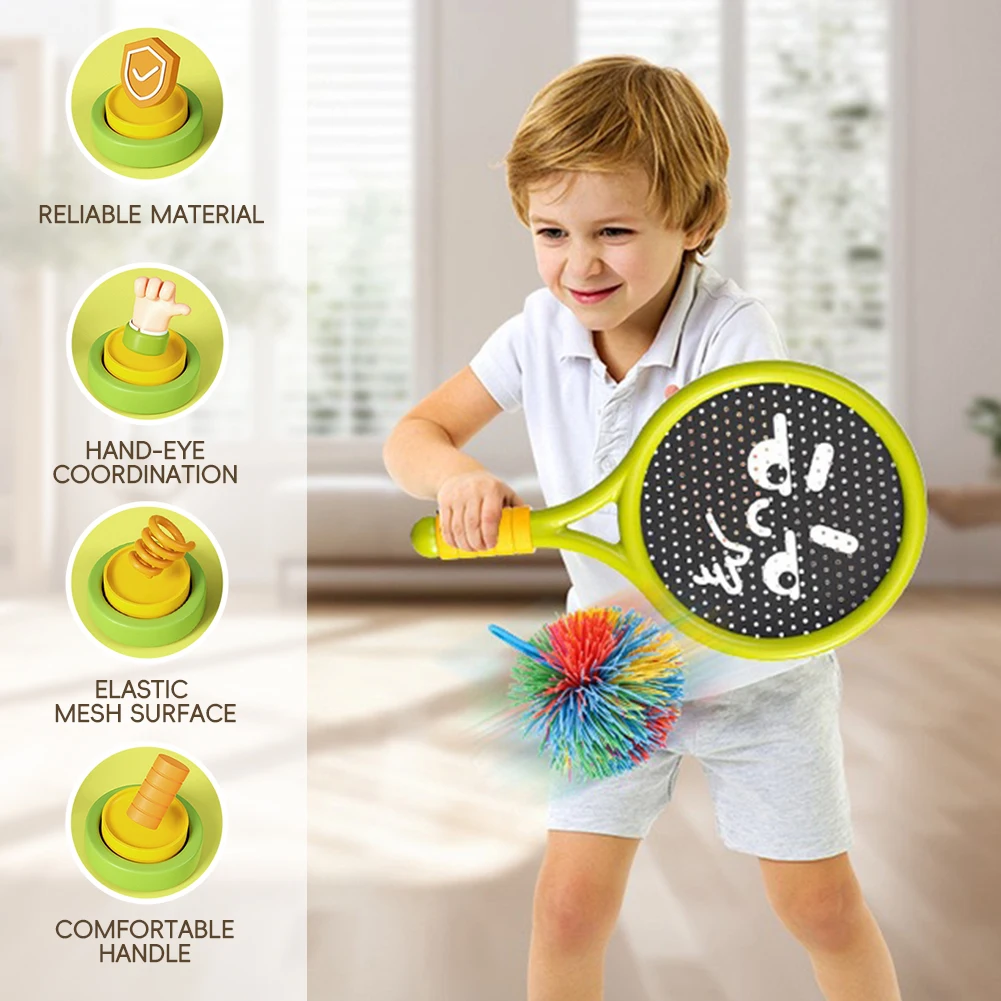 Children's Badminton Tennis Racket Exercise Reaction Ability Beginners Family Outdoor Beach Tennis Kindergarten Educational