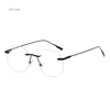 Classic Anti Blue-ray Metal Rimless Frame Glasses Unisex Optical Glasses Ultralight Myopia Glasses Diopter 0 To -4.0 Eyewear 6