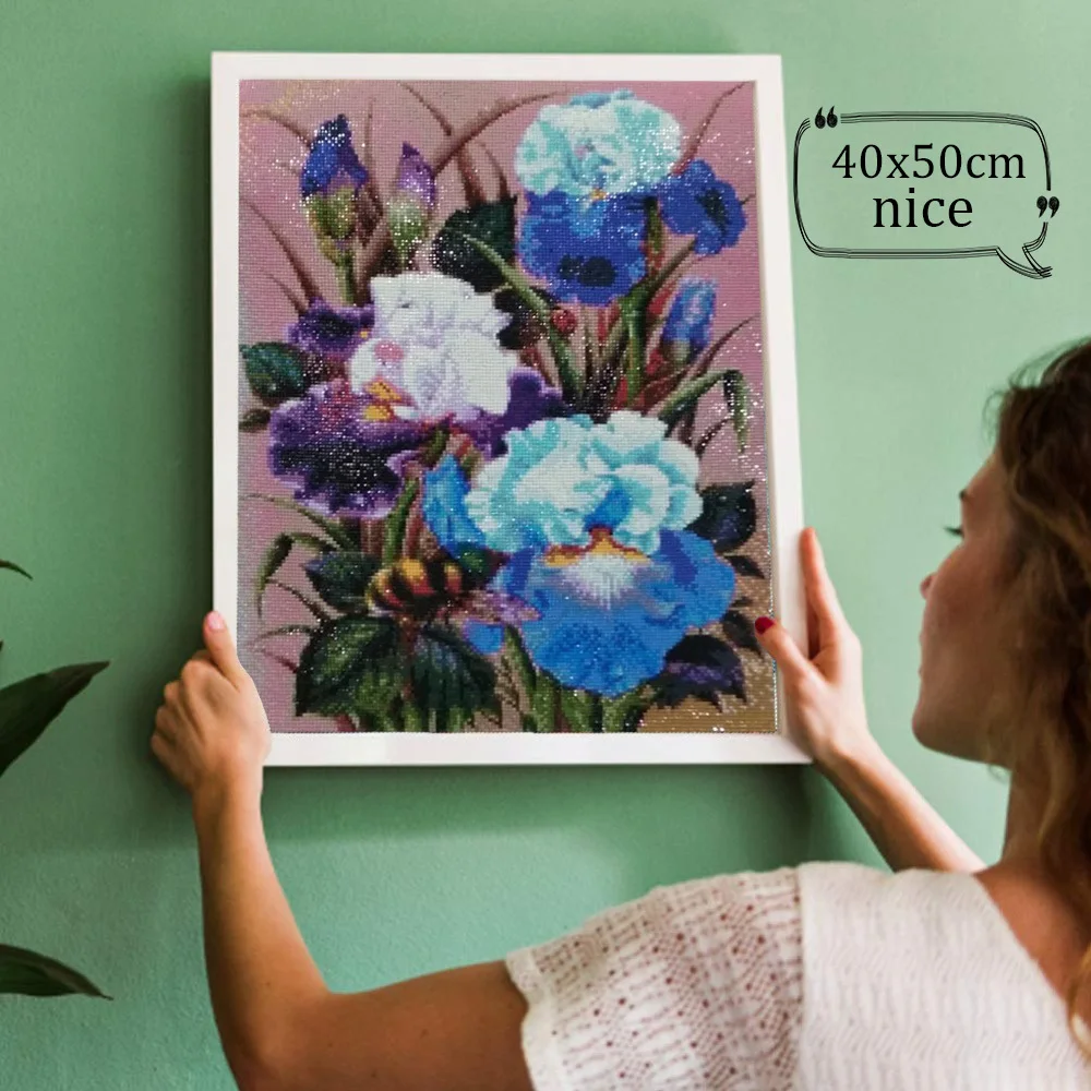 Diamond Painting Huacan Diamond Embroidery Flower Picture By Rhinestones Floral Full Square Drill Mosaic Home Decoration