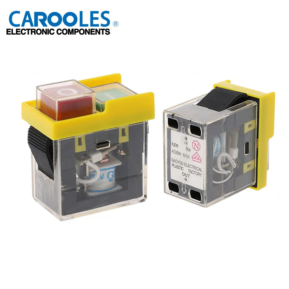 

AC 250V 6A Waterproof Pushbutton Machine Saw Cutter Drill On Off Switches Control Box Switches Electromagnetic Switch KJD6 5e4
