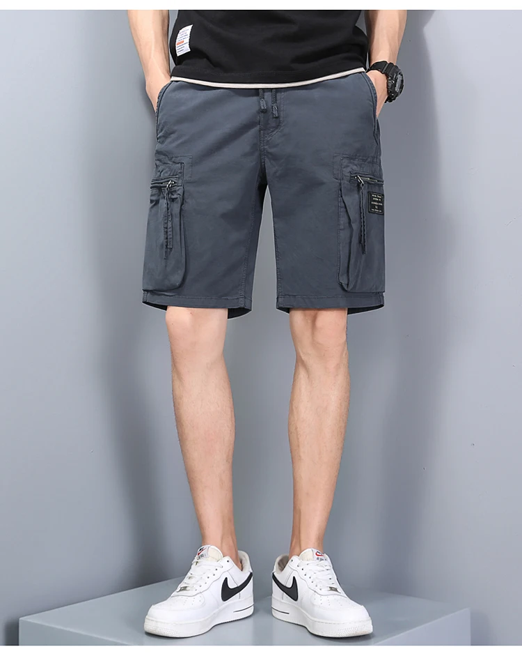 Multi-pocket Cargo Shorts for Men 2022 Summer Casual Shorts Men Cotton Short Pants Streetwear Hip Hop Sports Shorts Mens Brand mens casual summer shorts