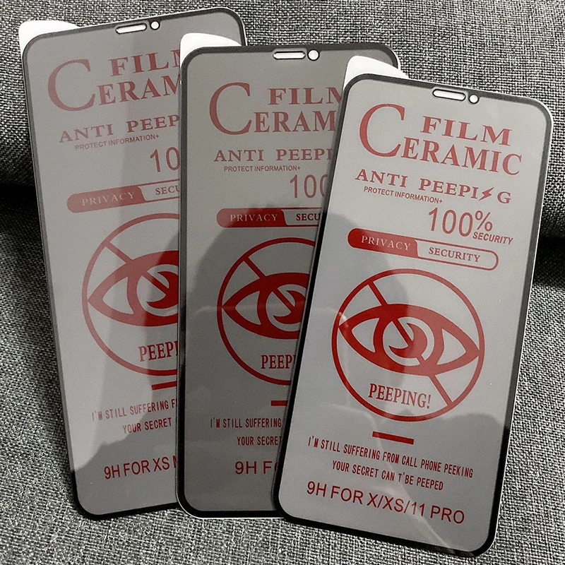 

10pcs Privacy Ceramics Anti Spy Film HD Matte Screen Protector Cover For iPhone 14 Pro Max 13 Mini 12 11 XS XR X 8 7 6 Plus