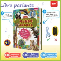 Spanish Point Reading Books Children's Early Educational Toys Montessori Smart Multifunctional Book For Toddler Learning Spanish 1