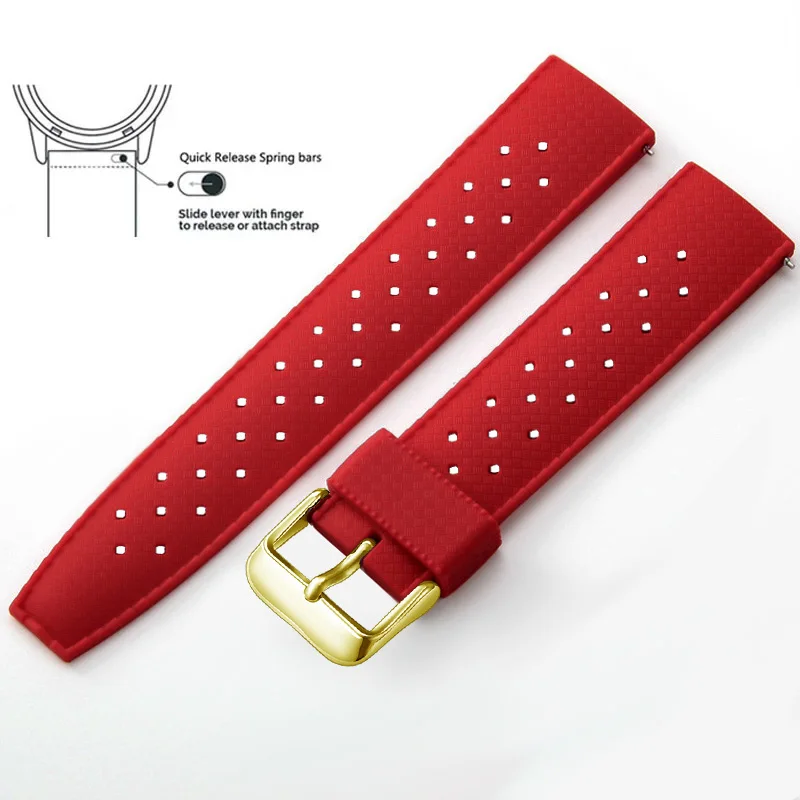 Tropical Silicone Watch Band Quick Release Watch Band 18mm 20mm thumbnail 6