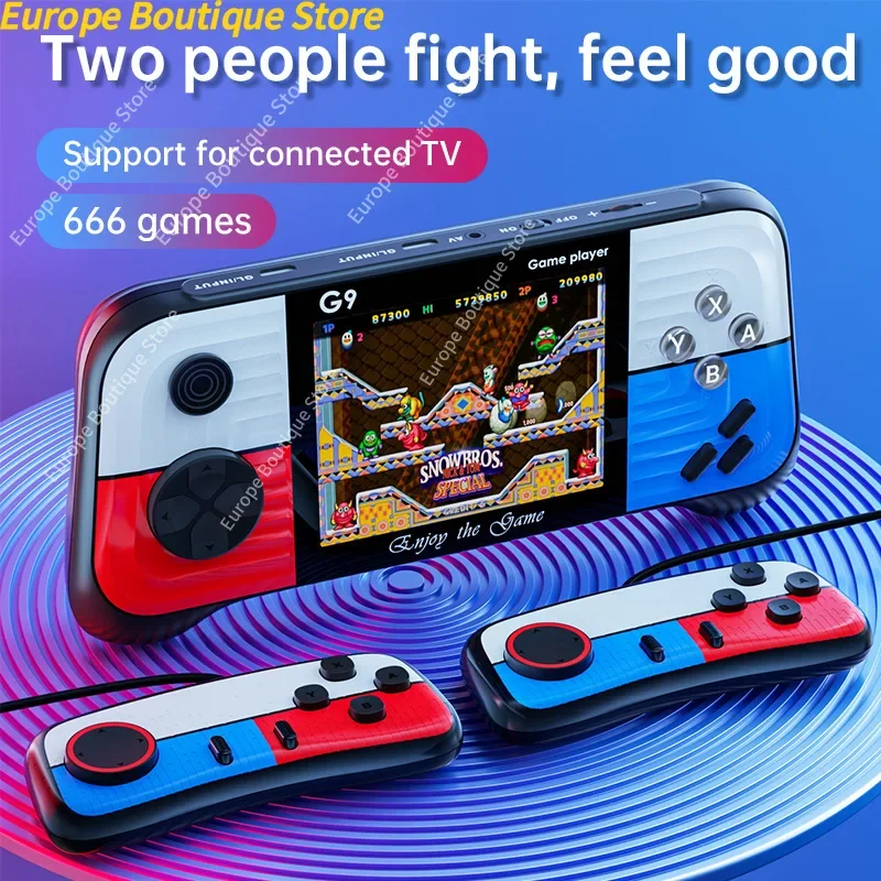 G9 Handheld Game Console Joystick-style Retro Single/Dual Controller Classic 666 Games Portable Nostalgic Student Arcade Console - 6