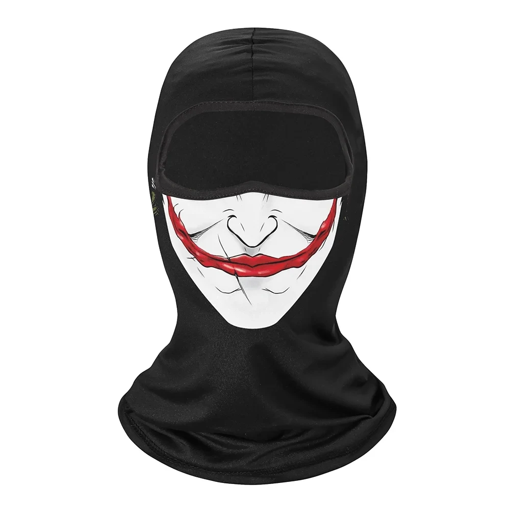Breathable Windproof Balaclava Face Mask - Clown Ghost Skull Design, UV Protection
