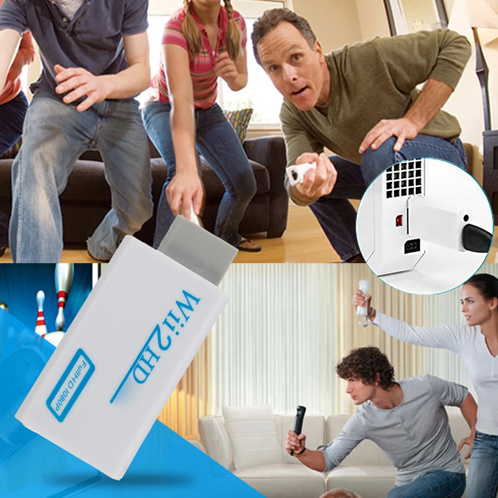 PC HDTV용 오디오 어댑터, WII to HDMI 호환 컨버터, HD 1080P Wii 2, 3.5mm