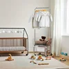 Yaheetech Wire Commercial Rolling Laundry Cart Laundry Basket with Garment Rack Laundry Butler with Basket Laundry Hampe 3