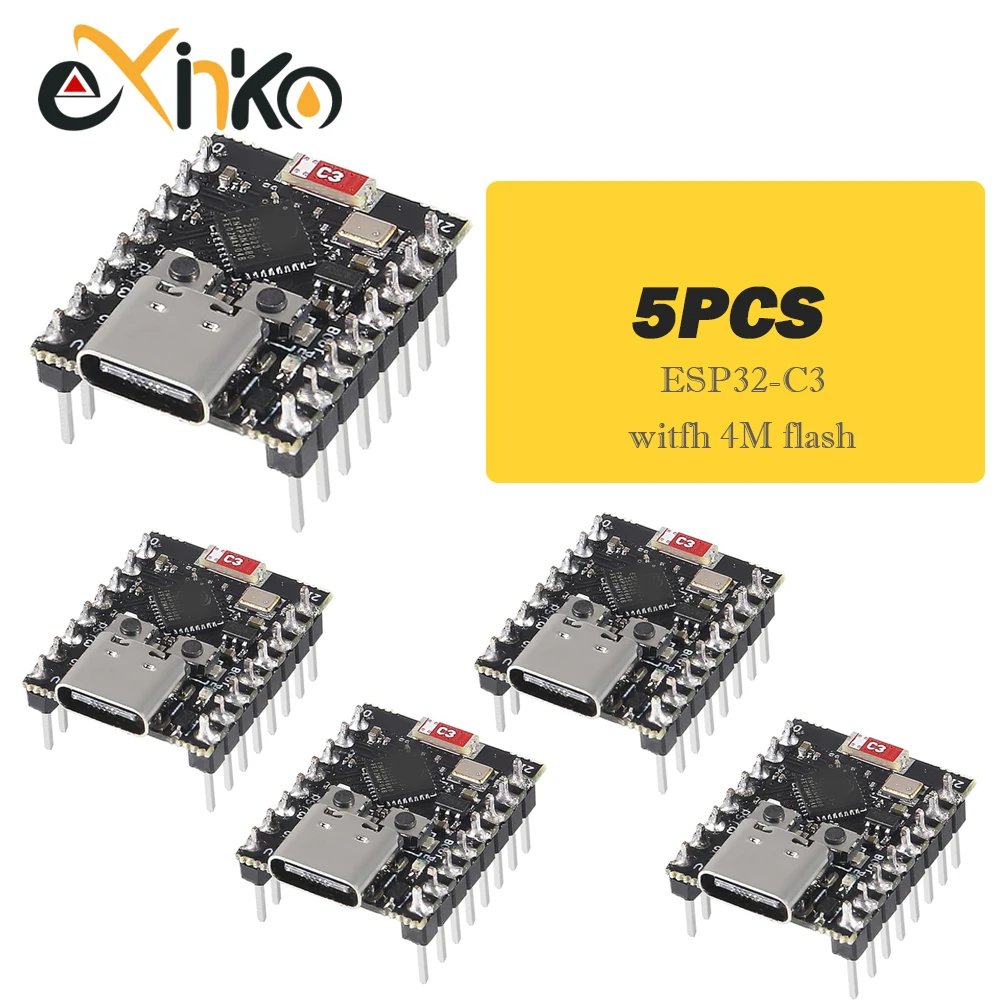ตัวเลือกสินค้า ESP32-C3 โมดูลพัฒนา WiFi Bluetooth 4MB Flash สำหรับโปรเจกต์ IoT