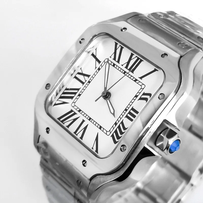 Montre Carrée Royale en Acier Inoxydable d'un Style Moderne et Raffiné main image 0