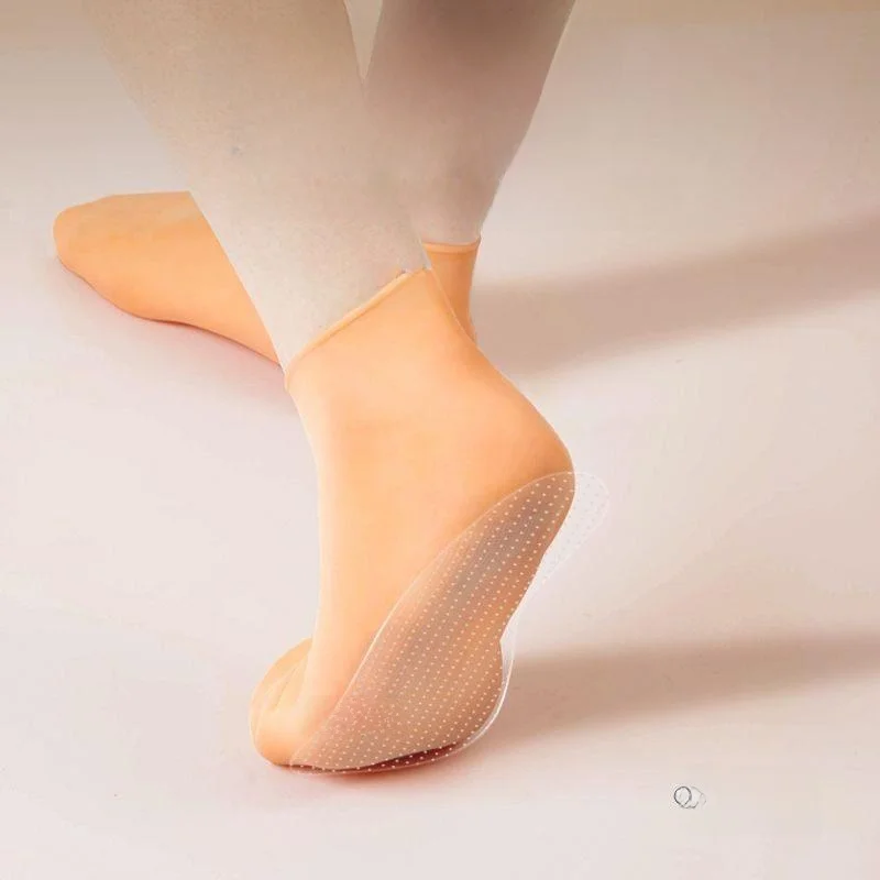 부드러운 실리콘 발뒤꿈치 보호대 보습 갈라짐 방지 양말 여성용 디자인 편안한 가정용 건성 피부용 신발 커버