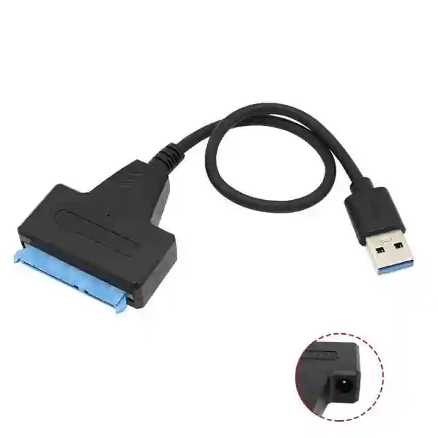 Cable SATA a USB 3,0/2,0 de hasta 6 Gbps para disco duro externo HDD SSD de 2,5 pulgadas, adaptador SATA 3 de 22 pines, Cable USB 3,0 a Sata III