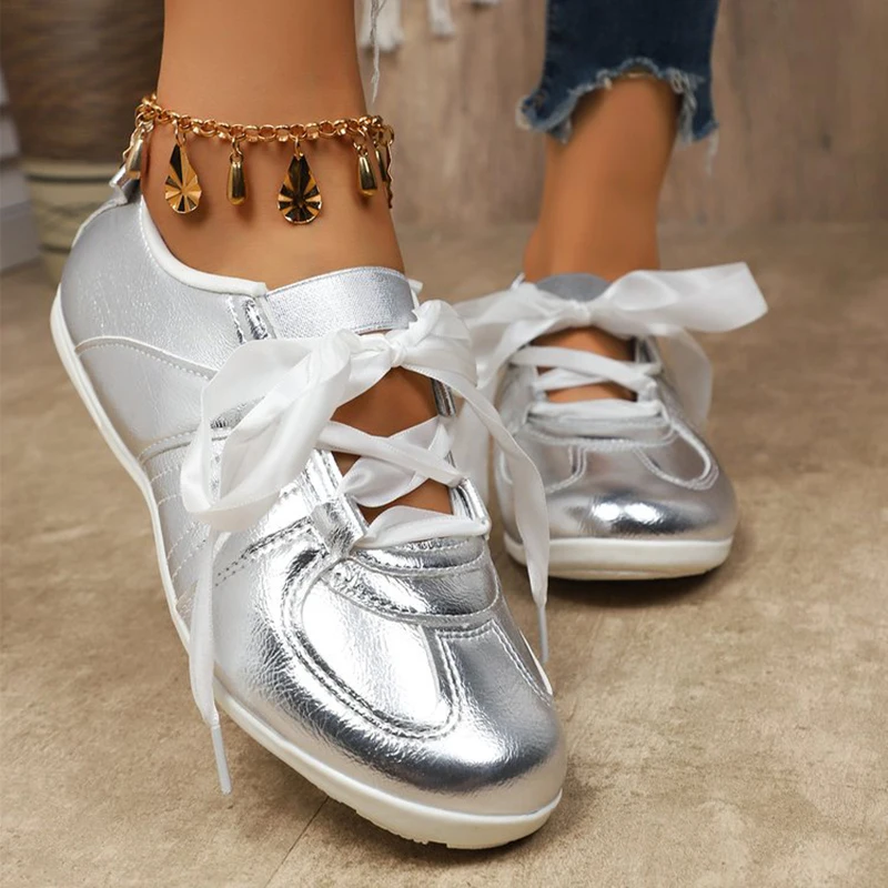 Sweet Ribbon Bowknot Ballet Flats for Women - Uniqwear