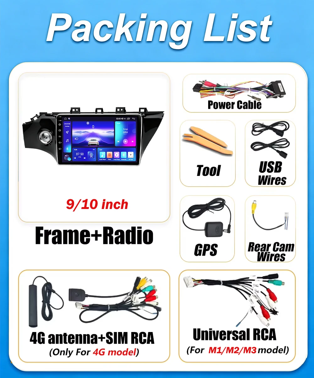 Radio para Auto Android 16 para Kia RIO 4 X-Line 2016-2019, Unidad Principal Estéreo, Reproductor Multimedia de Video, Mirror Link, Pantalla Táctil de 9/10 Pulgadas 5