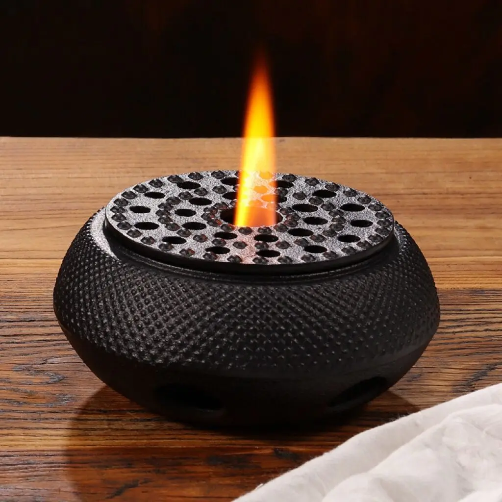Tea Warmer Cast Iron Teapot Warmer Candle Insulation Stove Alcohol Heating Base Stove Tea Pot Holder For Heating Tea Coffee and Milk