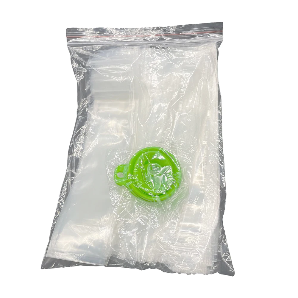 Ice Cream Bag Ice Cream Molds 100 Pieces Disposable with Silicone Funnel Clear for Making