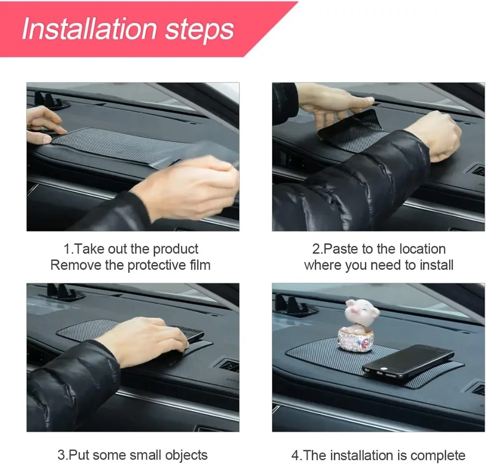 Car dashboard mat car dashboard sticky anti slip PVC mat auto non slip sticky gel pad universal non-slip car magic dashboard adhesive mat