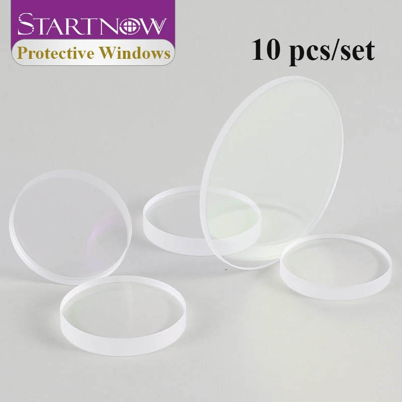 Startnow 1064nm 파이버 레이저 보호 렌즈 50×4mm 6KW 10pcs 파이버 레이저 절단기 예비 부품용 레이저 헤드 창