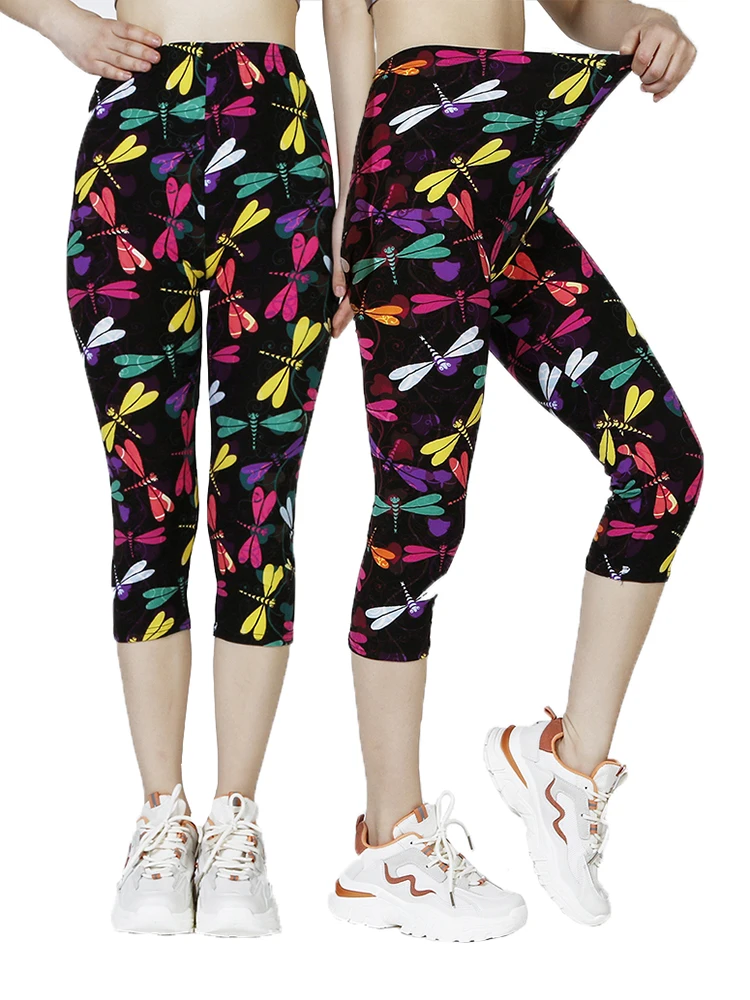 farbige capri leggings