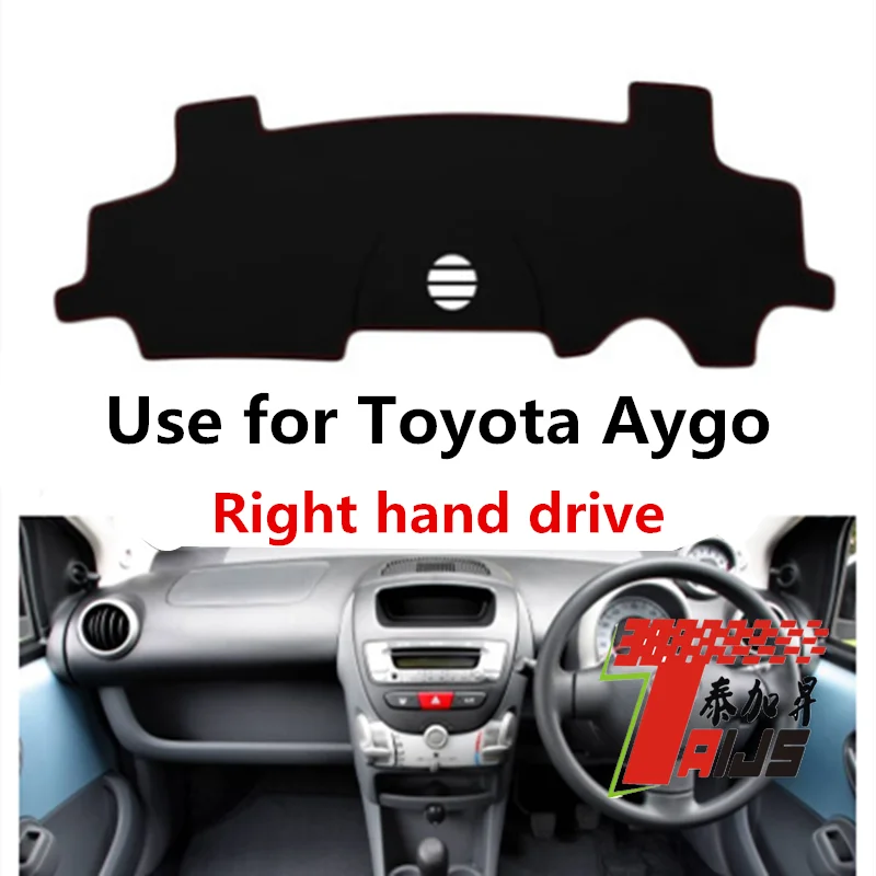 

Taijs Right Hand Drive Car Dashboard Mat Dash-Mat for Toyota Aygo 2000 2001 2002 2003 2004 2005 Sun Shade Cover Car Accessories