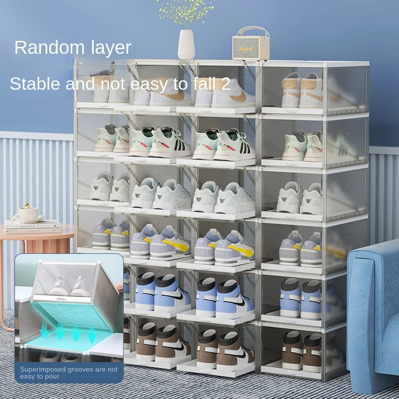 

PP Environmental Protection Household Shoe Storage Box Minimalist Household Dustproof Anti-oxidation Drawer Shoe Storage Rack