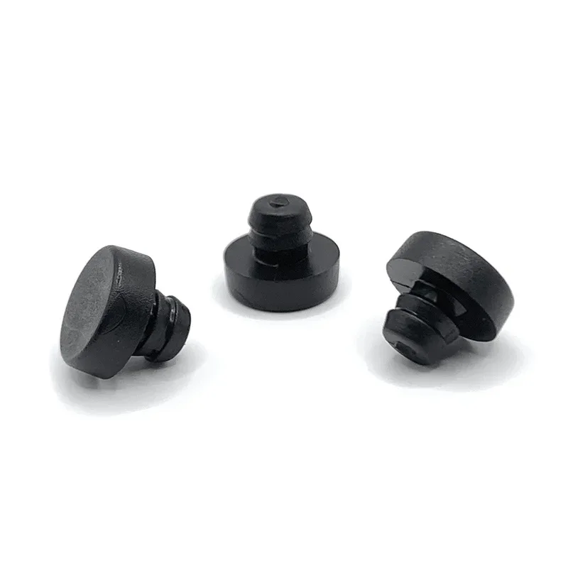 50pcs 유리 테이블 상단 범퍼 줄기 Φ12*6.5mm 투명 검정색 가구 구멍 플러그 내장 고무 피트 패드 패스너 나사