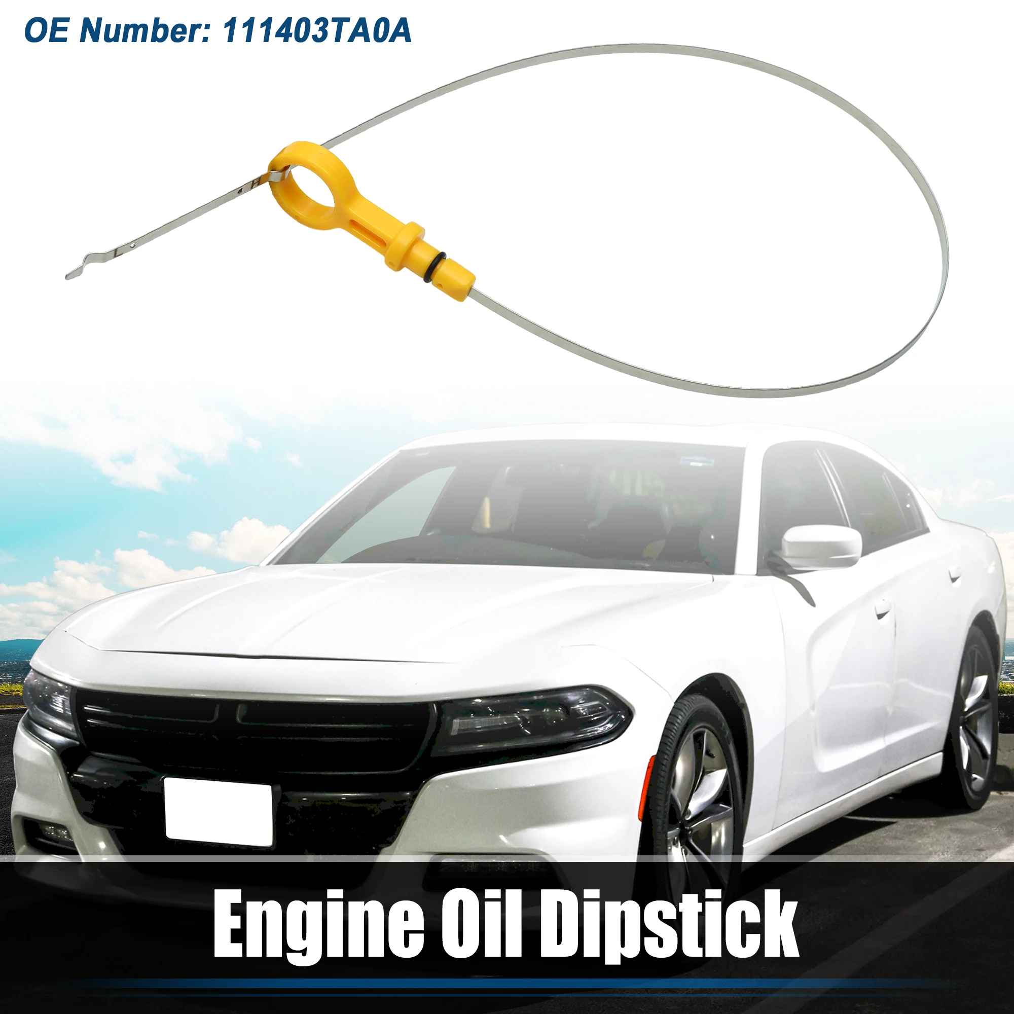 X Autohaux Engine Oil Dipstick Car Engine Oil Fluid Level Dipstick 111403TA0A for Nissan Rogue S, SL, SV 2.5L L4-Gas 2014-