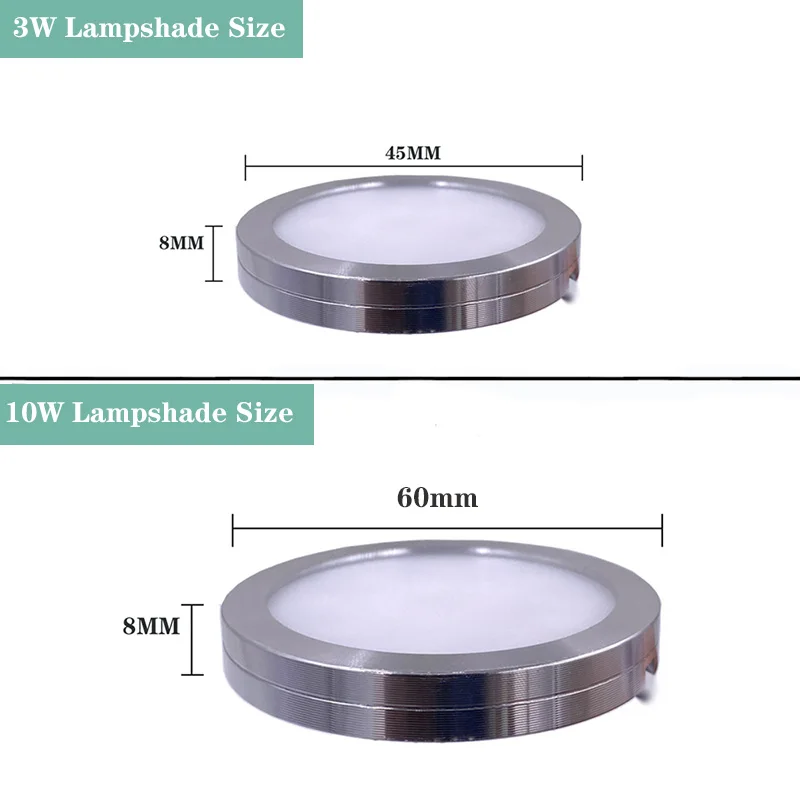 Ultrathin 8mm USB DC5V 3W 10W Dimmable Spotlight Surface Mounted Mini LED Circular Simple Ceiling Light Exhibition Cabinet Lamp 2
