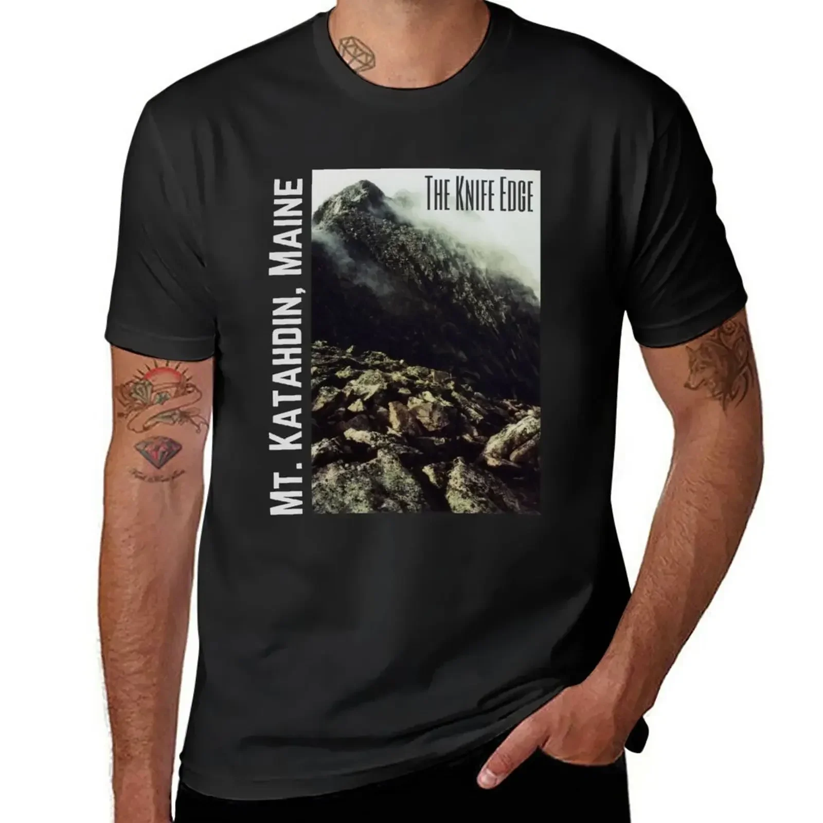 

Knife Edge on Mount Katahdin T-Shirt sweat anime customizeds t shirts for men