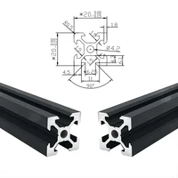 2 ชิ้น 2020 V-Slot อลูมิเนียม Extrusion โปรไฟล์ 550-1500 มิลลิเมตรมาตรฐาน EU อลูมิเนียม Linear Rail ท่องเที่ยวสําหรับเครื่อง CNC Router 3D เครื่องพิมพ์ 2