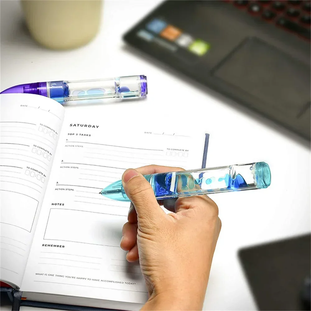 1Pcs Liquid Motion Bubbler Fidget Pen Stress Relief Toy