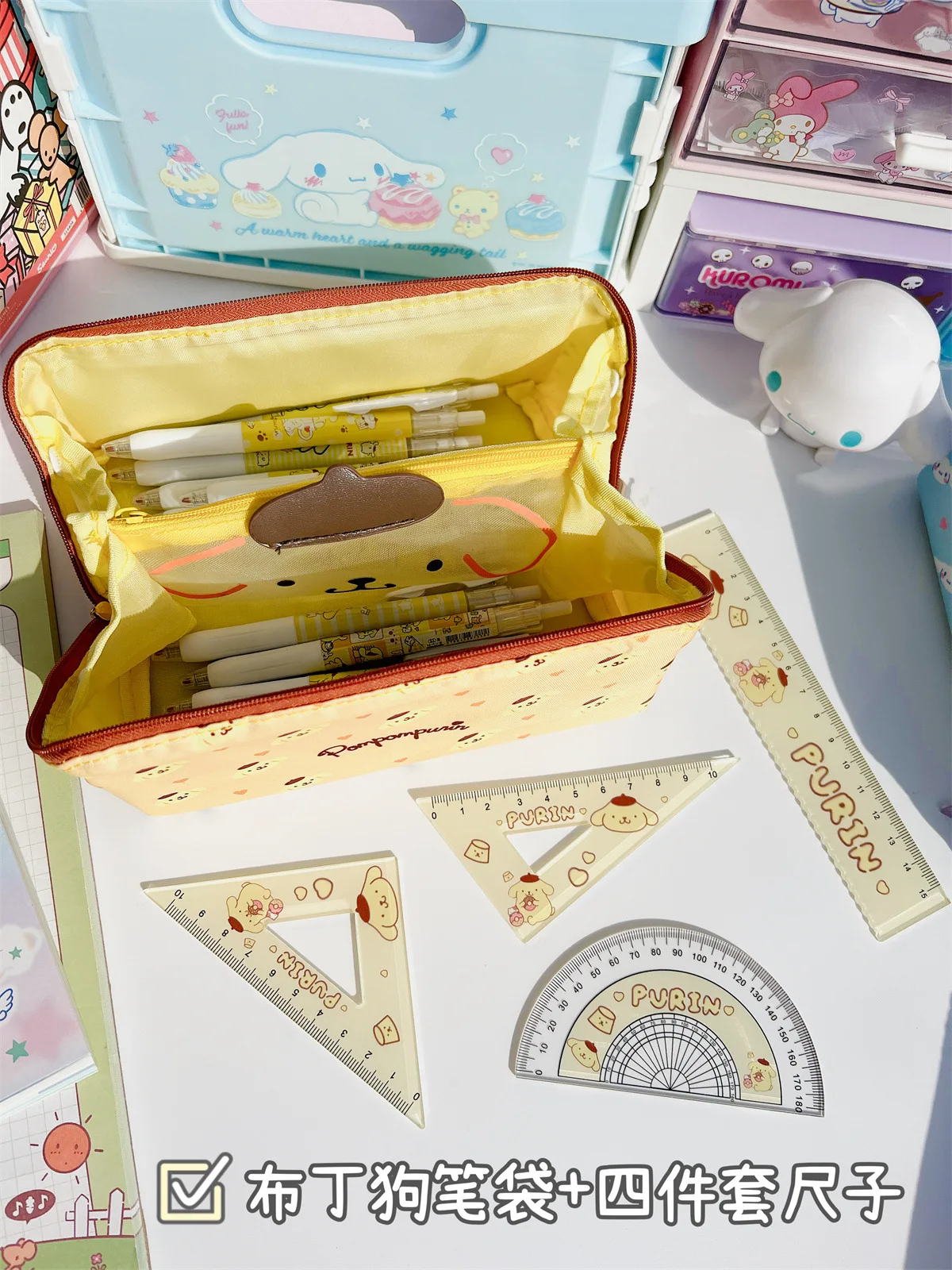 kuromi Pencil Case Cinnamoroll Melody Pencil Bag Pen Case Cosmetic