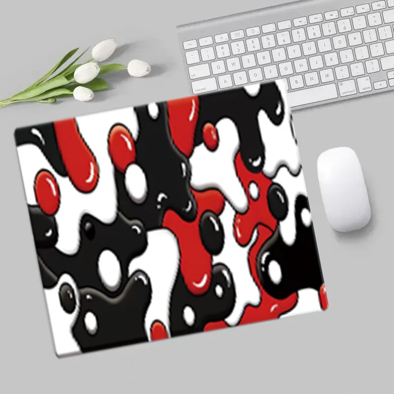 Red Bubble Sports mousepad, 31.49 x 11.81 inch, extended gaming mousepad with 2 mm non-slip rubber base stitched edges, suitable 4